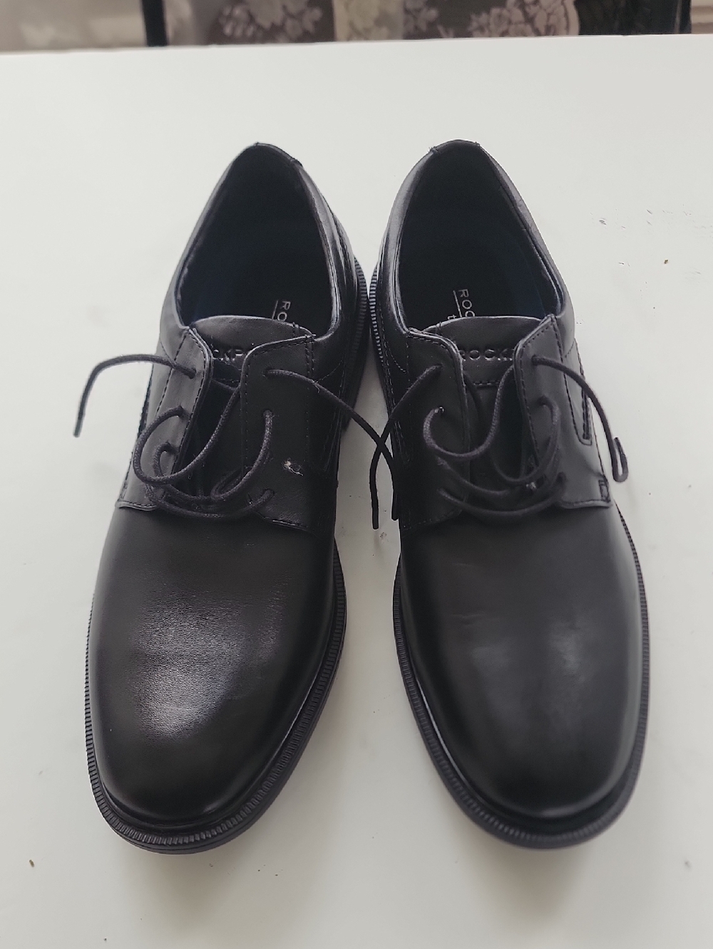 Rockport Black Men's Derby Lace-Up Dress Shoes. New Without Box